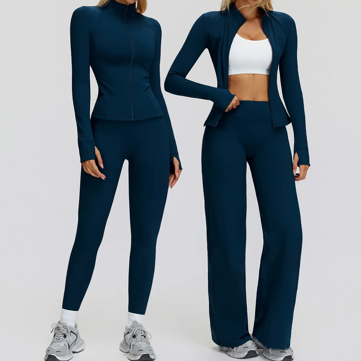 

Зима-Осень комплект для йоги 2 шт. спортивная одежда женская одежда спортивный костюм для фитнеса леггинсы для спортзала тренировочный костюм для йоги с длинными рукавами спортивная одежда