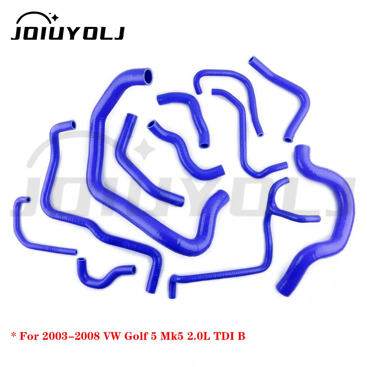 12Pcs Silicone Radiator Coolant Hose Kit For 2003-2008 Volkswagen VW Golf 5 Mk5 2.0L TDI BKD BMM BMN 140HP 170HP