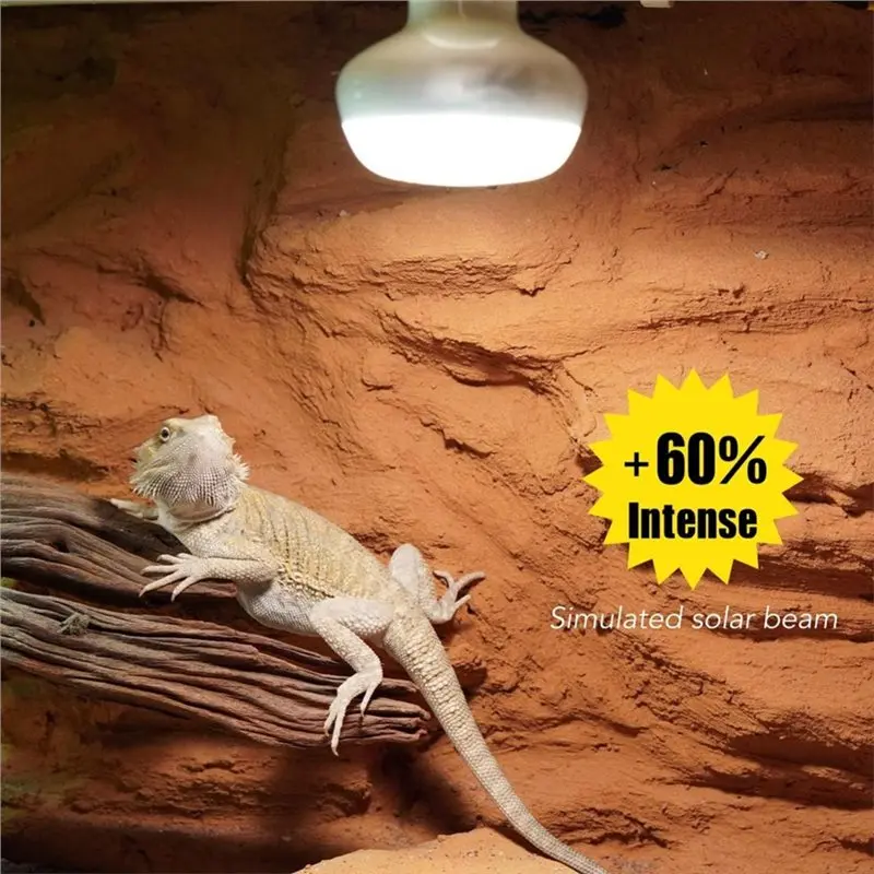 NEW HOT In Stock-Reptile Basking Light, 100W Intense Heat Lamp Bulb UVA Function, 220V Power Supply Spot