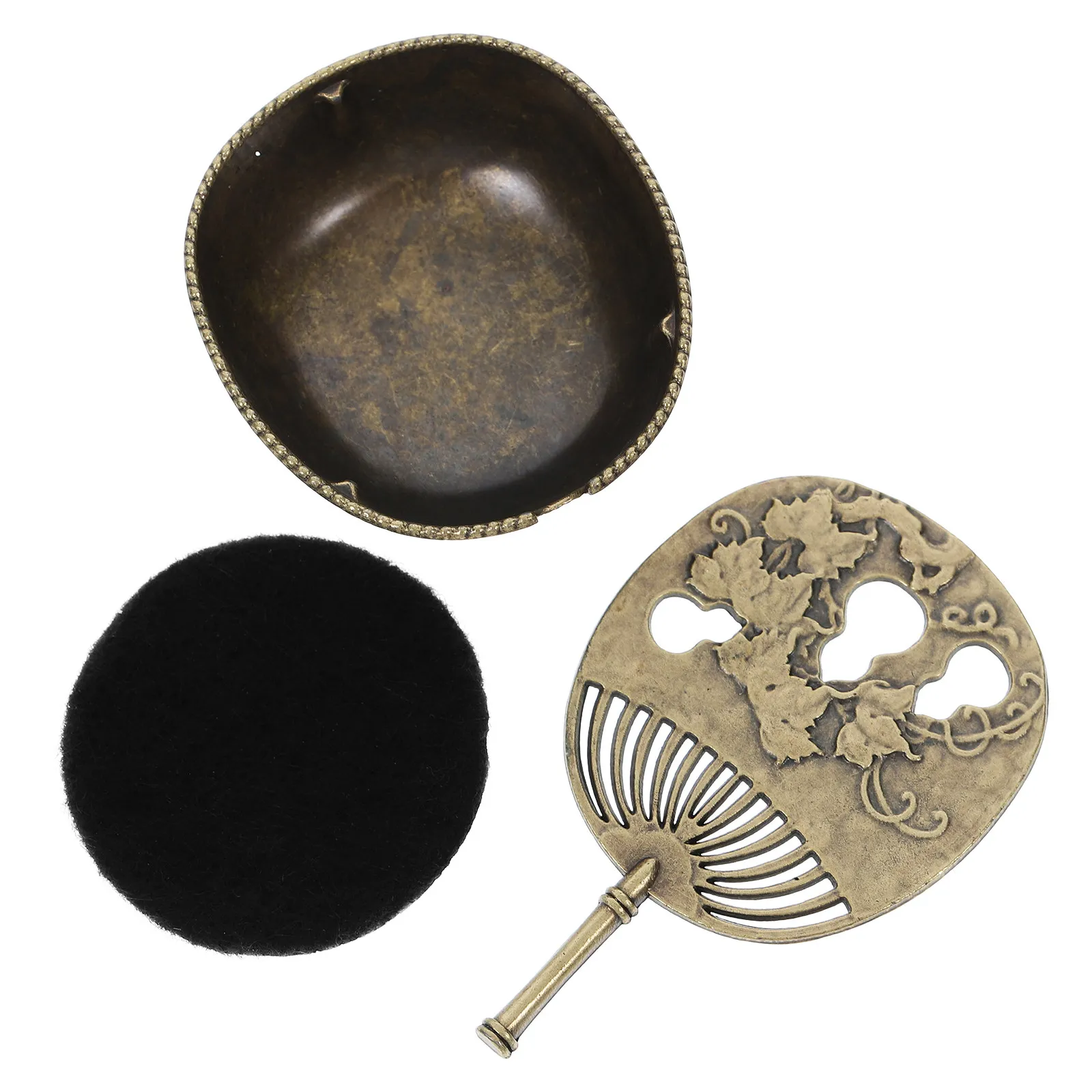 Mini Copper Incense Burner Gourd Shape with Lid for Home Decor Aromatherapy Burning Incense Sticks Cones Retro Housewarming