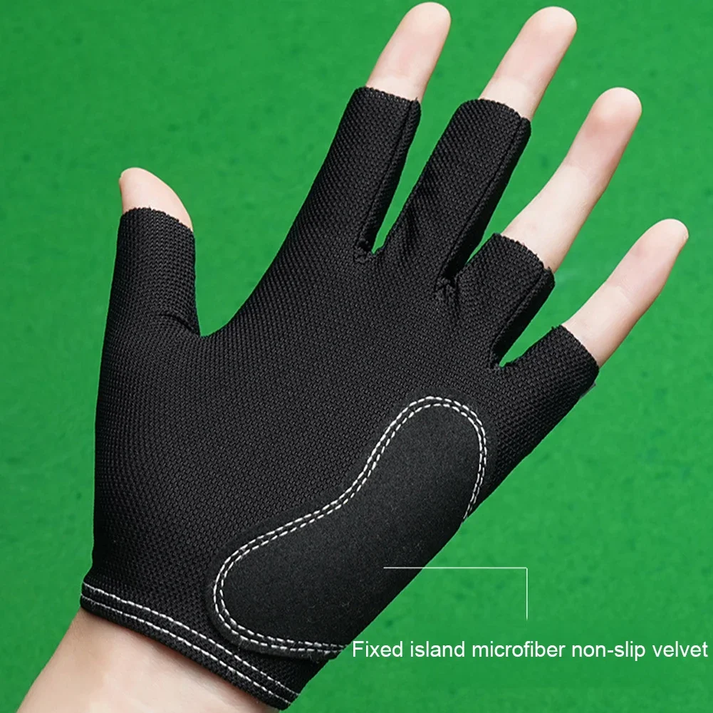 1Pc Biljart Handschoen Vingerloze Linkerhand Snooker 5-Vingers Handschoen Anti-slip Ademend Biljart Training Handschoenen voor Mannen En Vrouwen