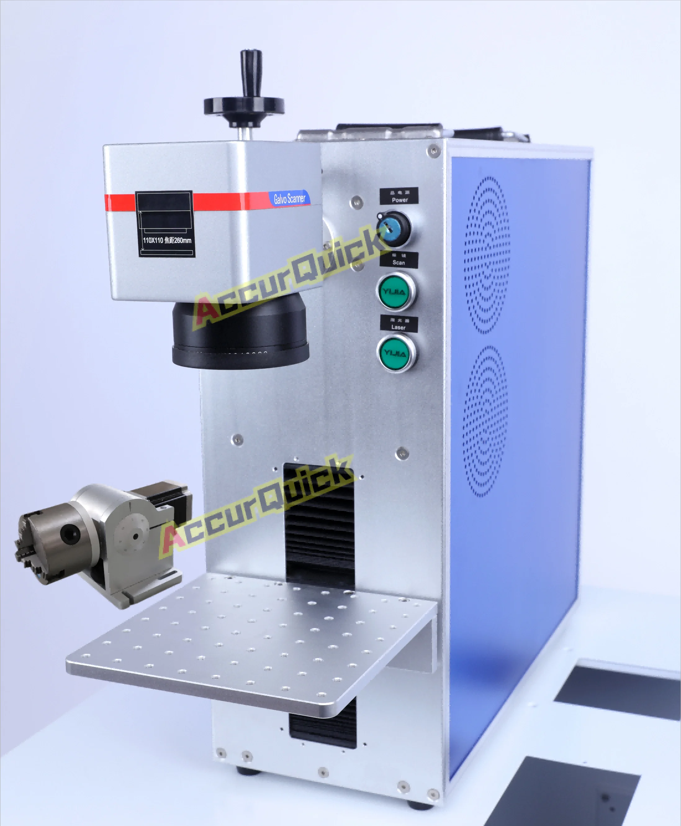 High Precision Fiber Laser Marking Machine With 20W 30W 50W 100W Raycus JPT Laser Source