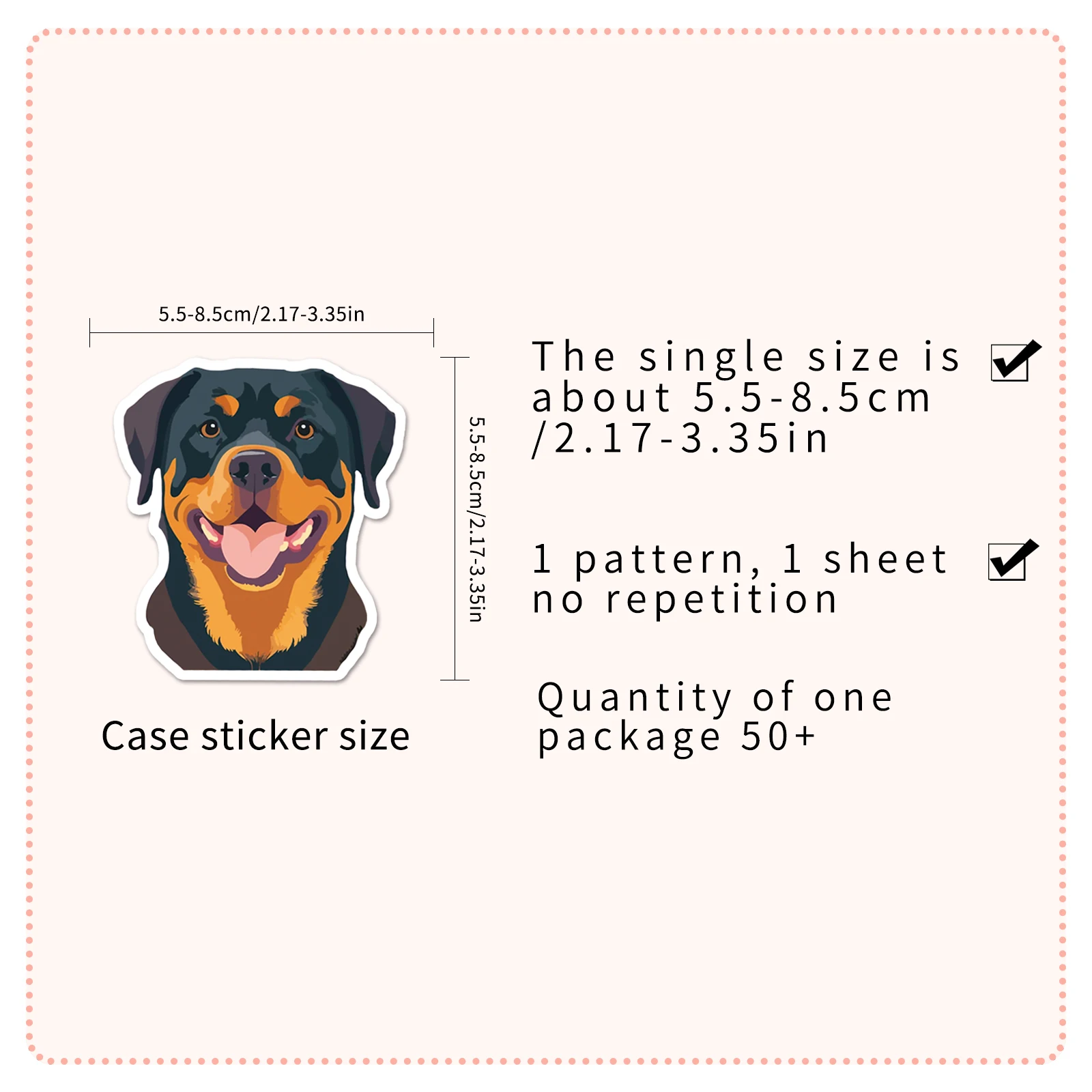 50pc The Rottweiler series Cartoon Cute Graffiti Stickers Suitcase Laptop Guitar Skateboard Personalized Decoration Stickers