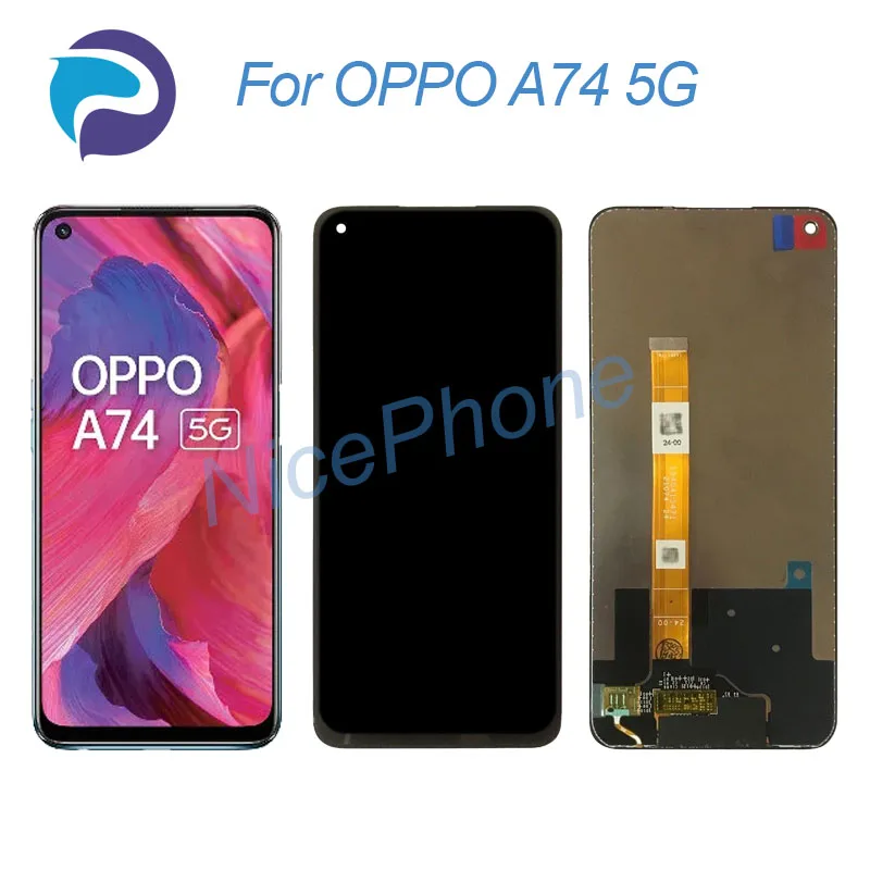 

for OPPO A74 5G LCD Display Touch Screen Digitizer Assembly Replacement 6.5" CPH2197, CPH2263 A74 5G Screen Display LCD