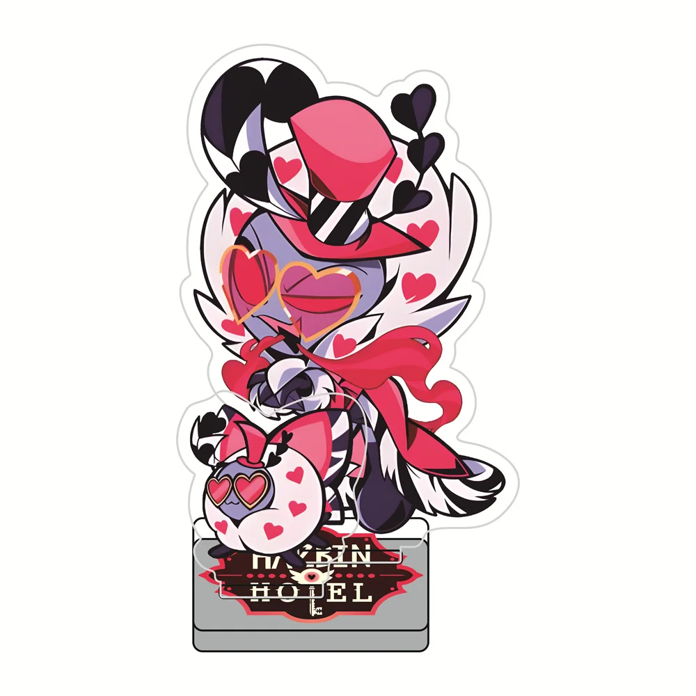 Hazbin Hotel 10cm+4cm Doppelteinsatz Zweiteilige Chibi Acryl-Standfiguren Schlüsselanhänger Sammlerstück Schreibtisch-Deko Geschenk für Fans – Detail 9