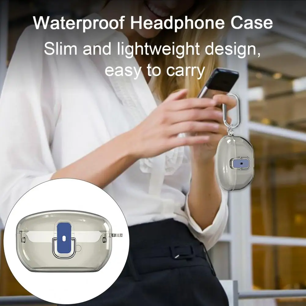 Transparente Kopfhörer tasche robuste transparente Schutzhülle für wf xm5 Bluetooth-Headset mit hängender Schnalle