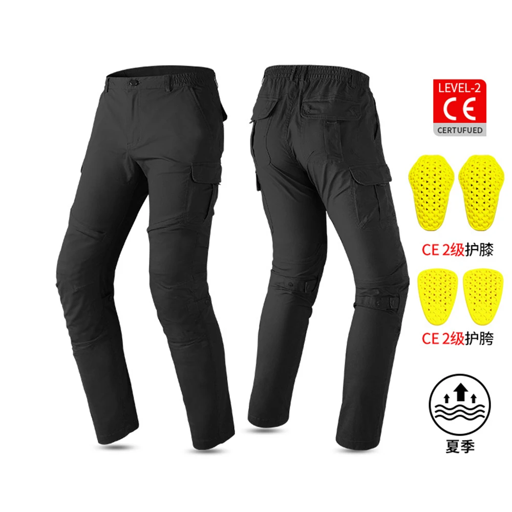 Summer Motorcycle Riding Pants Men Breathable Commuter Anti-Fall Recreational Motorcycle Riding Pants Four Seasons