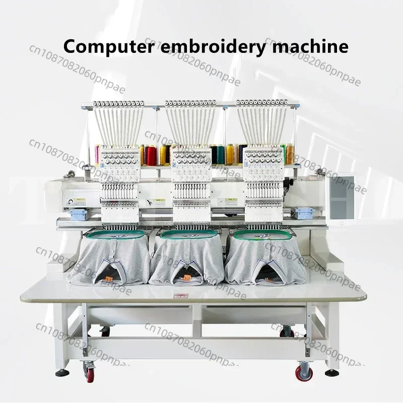 Computerized Embroidery Machine Three-head 12-color Embroidery Machine Commercial Home Desktop Industrial Embroidery Machine