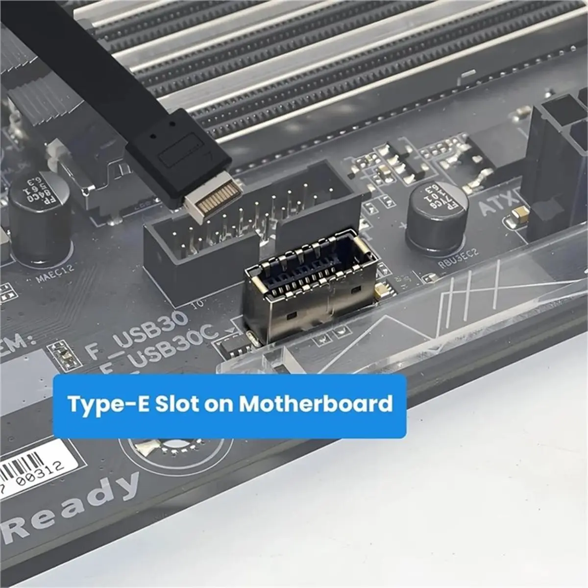 USB 3.2 20Pin Type-E IDC Front Panel Header Extension Cable with PCIE Bracket 20Gbps Type E Male to USB C Female Cable