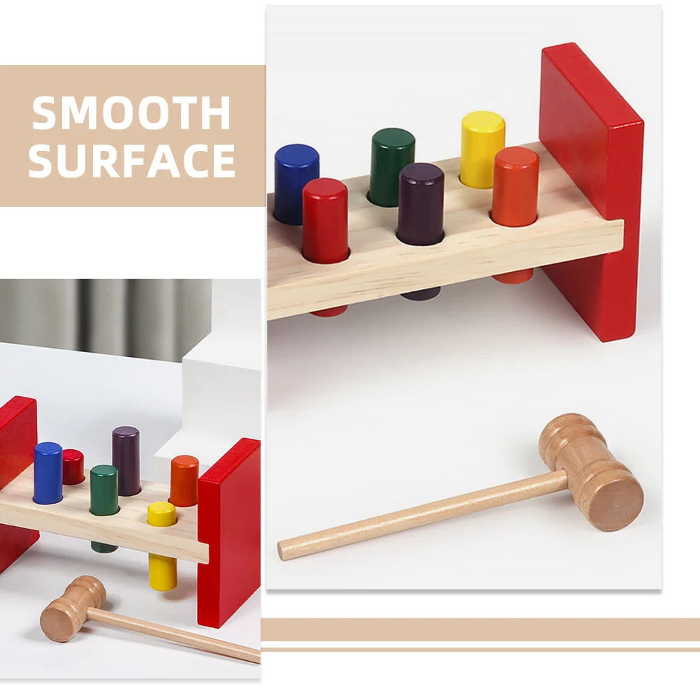 1 ensemble 1 ensemble de marteau éducatif pour enfants, jeu de Percussion en bois pour bébés, couleur, apprentissage cognitif, frappe