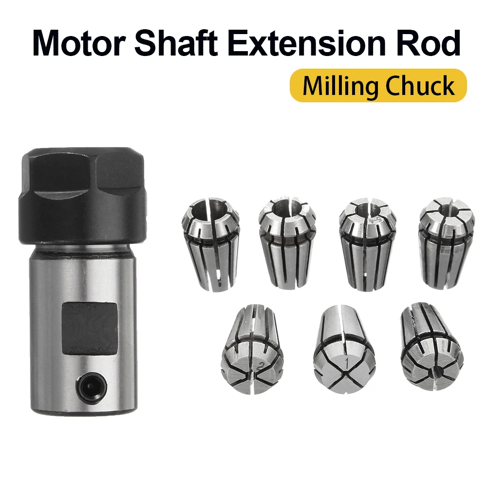Haste de Extensão do Motor Er11a Er11 Milling Spring Mandril Suporte do Eixo para Gravura do Torno Cnc mm de Diâmetro 7x Mm7 mm Pcs por Conjunto