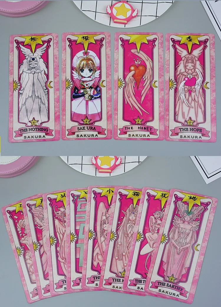 Anime Card Captor SAKURA Clow Card KINOMOTO SAKURA 56pcs Magic Card Cosplay Prop Collection Gift