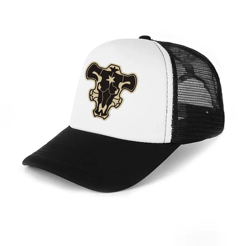 Anime Knight Baseball Cap Black Clover Emperor Logo Asta Magic Hat Cosplay Printed Mesh Hats Unisex Adjustable Emblem Gift