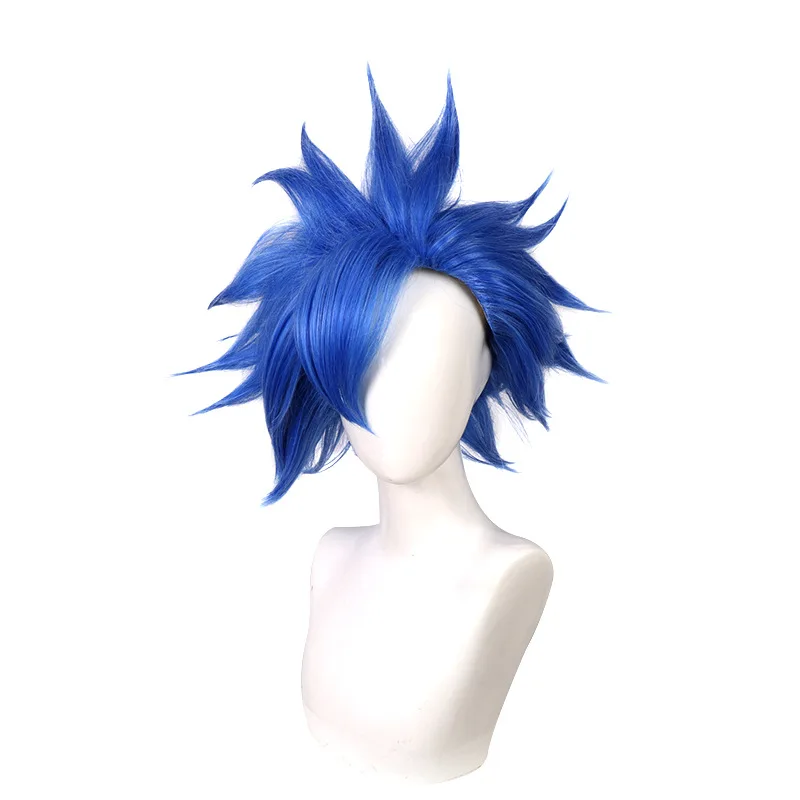 Peng Dong、SK∞、Love To Hug、ドリームコスプレウィッグ、ブルー、逆さま、カマキリの巣効果。