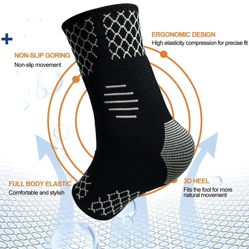 1/2 PCS Compression Socks for Plantar Fasciitis,Achilles Tendonitis - Ankle Compression Sleeve for Heel Spurs,Foot Swelling