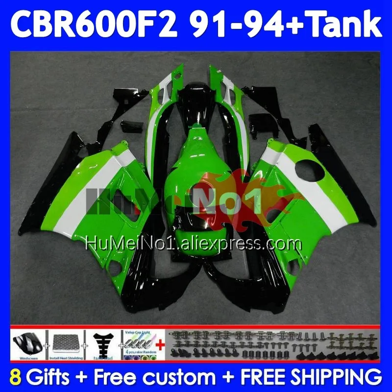 Body+Tank For HONDA CBR600 F2 FS CBR600FS 37No.32 Repsol green CBR600F2 CBR 600F2 600 F2 1991 1992 1993 1994 91 92 93 94 Fairing