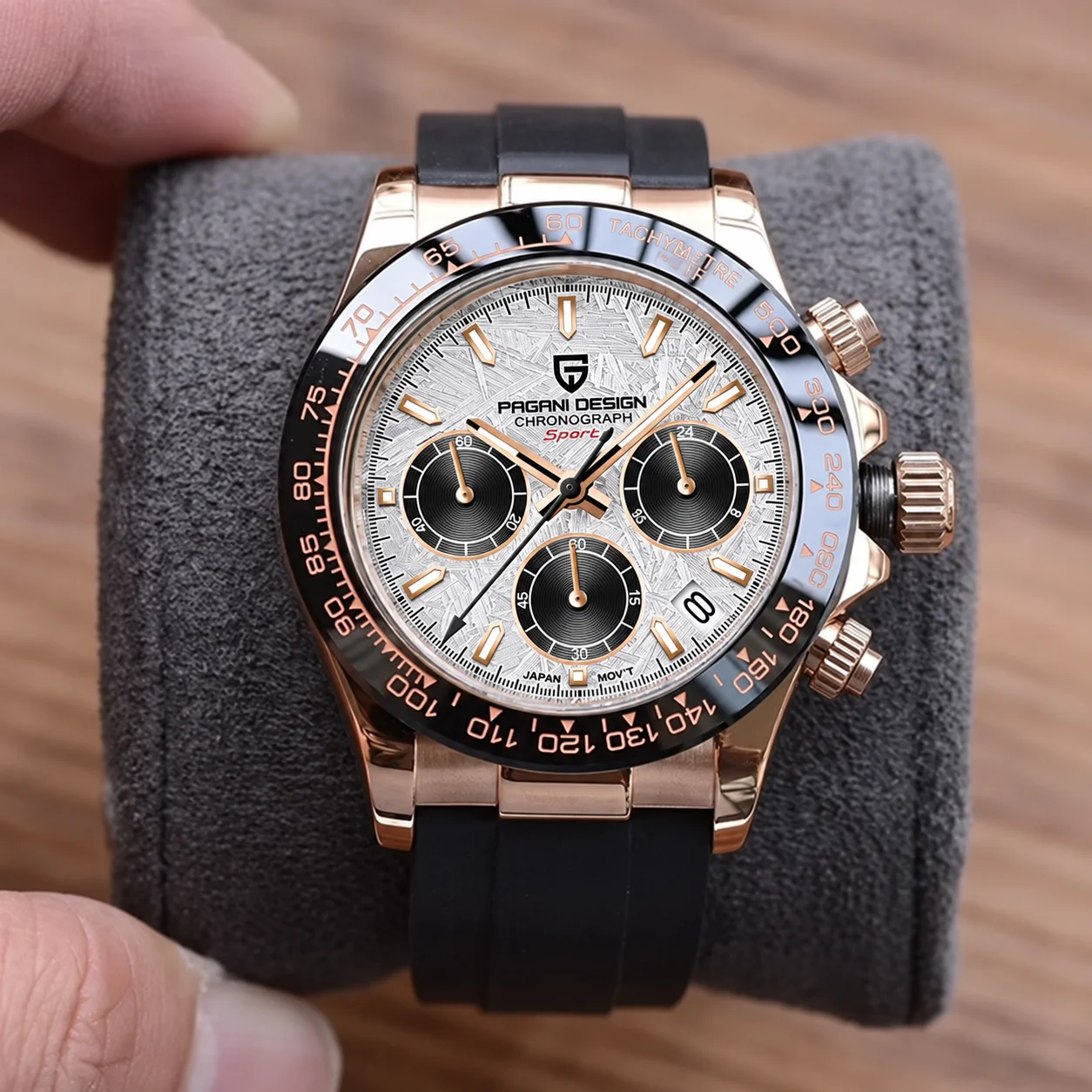 PAGANI DESIGN New Men's Quartz Watches Sapphire Retro Chronograph Stainless Steel Waterproof Watch Men Relogio Masculino