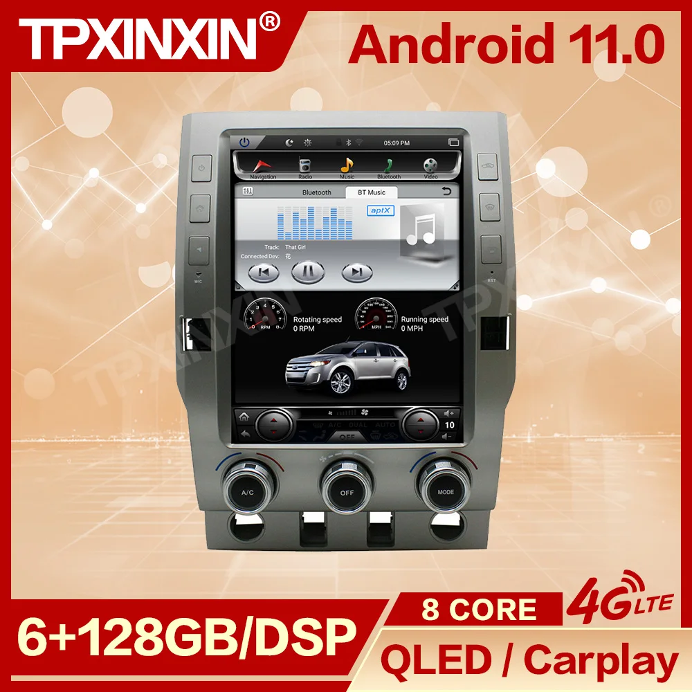 12.1 Inch Android 11 Tesl- Screen Radio Receiver For Toyota Tundra 2014 2015 2016 2017 2018 2019 2020 GPS Navigation Head Unit