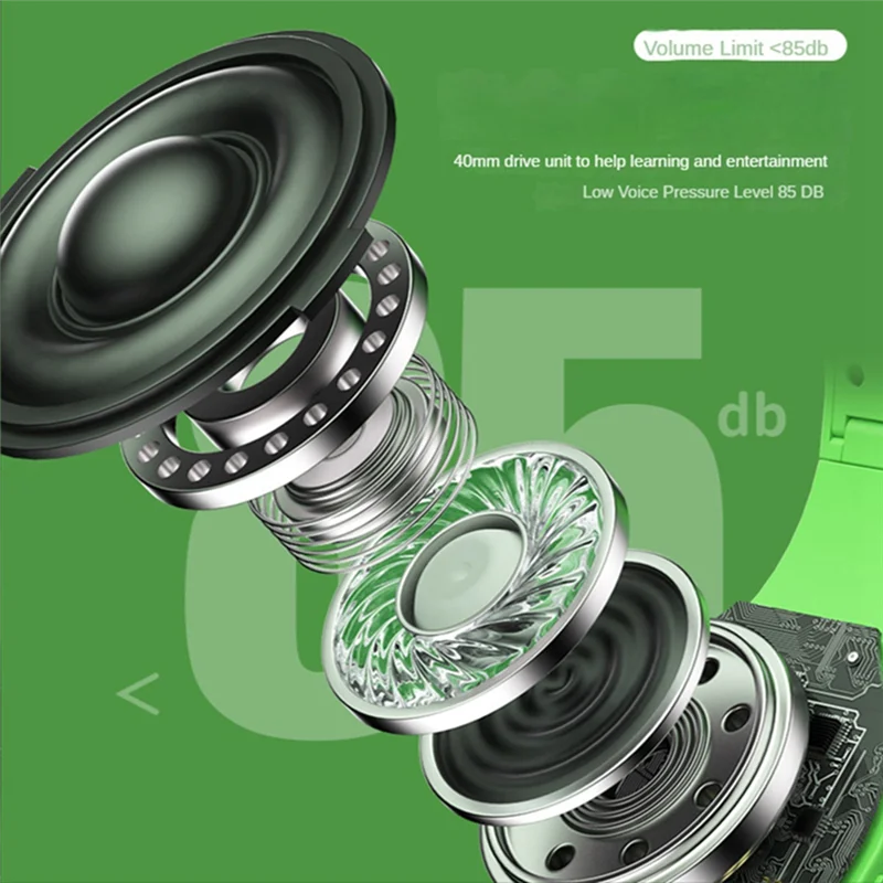 -ABJZ キッズヘッドセット オーバーイヤーヘッドフォン 85DB 音量制限付き聴覚保護ヘッドフォン付き