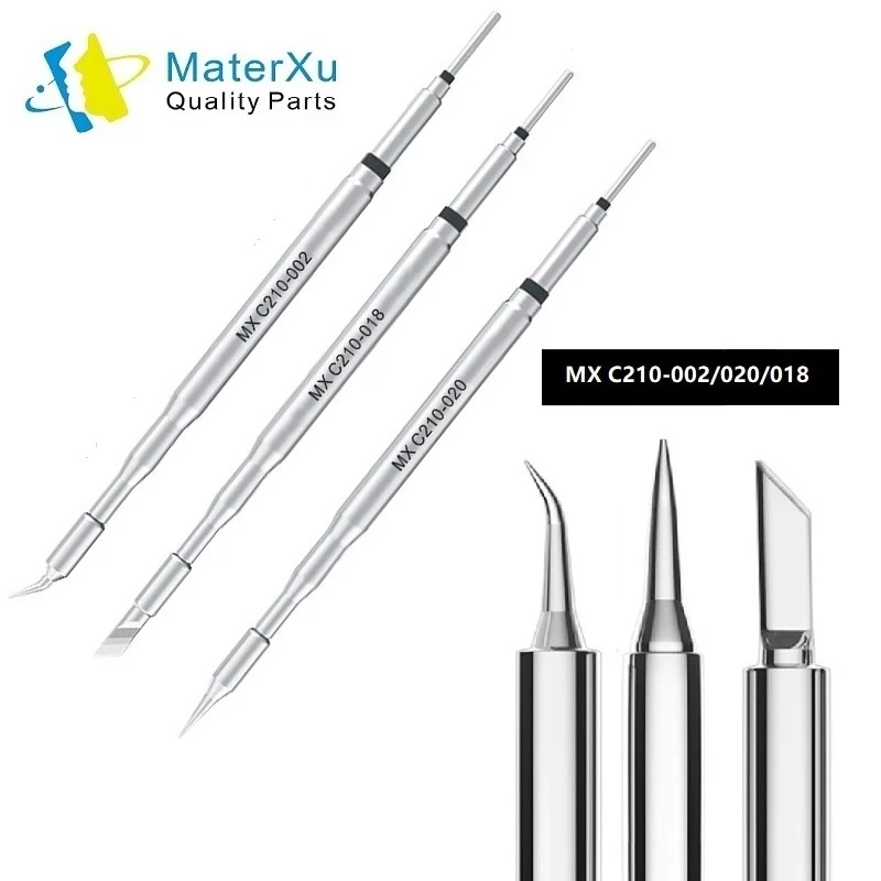 Soldering Iron Tips Head, Lead Free, Curve Sharp Blade, JBC, T210, SUGON T36 Welding Set, DIY Kits MX C210 002 020 018