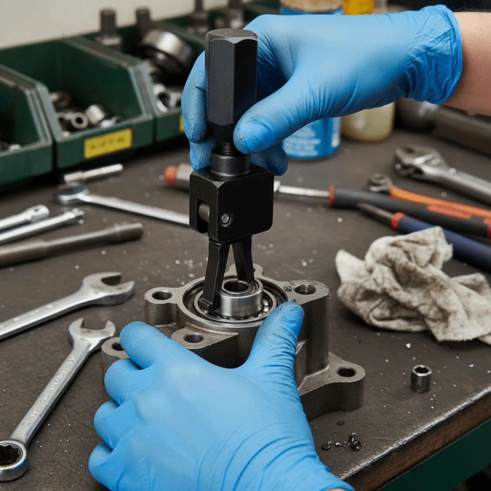 

Durable Construction Pilot Bearing Puller Extension Attachment 2-Jaw Design Bearing Remover Threaded Rod Removal Tool