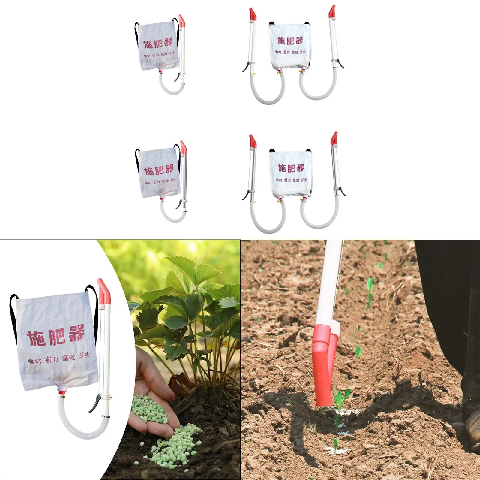 Granular Fertilizer Spreader with Backpack Woven Bag Multipurpose Professional for Vegetables 48x44cm Sturdy Labor Saving