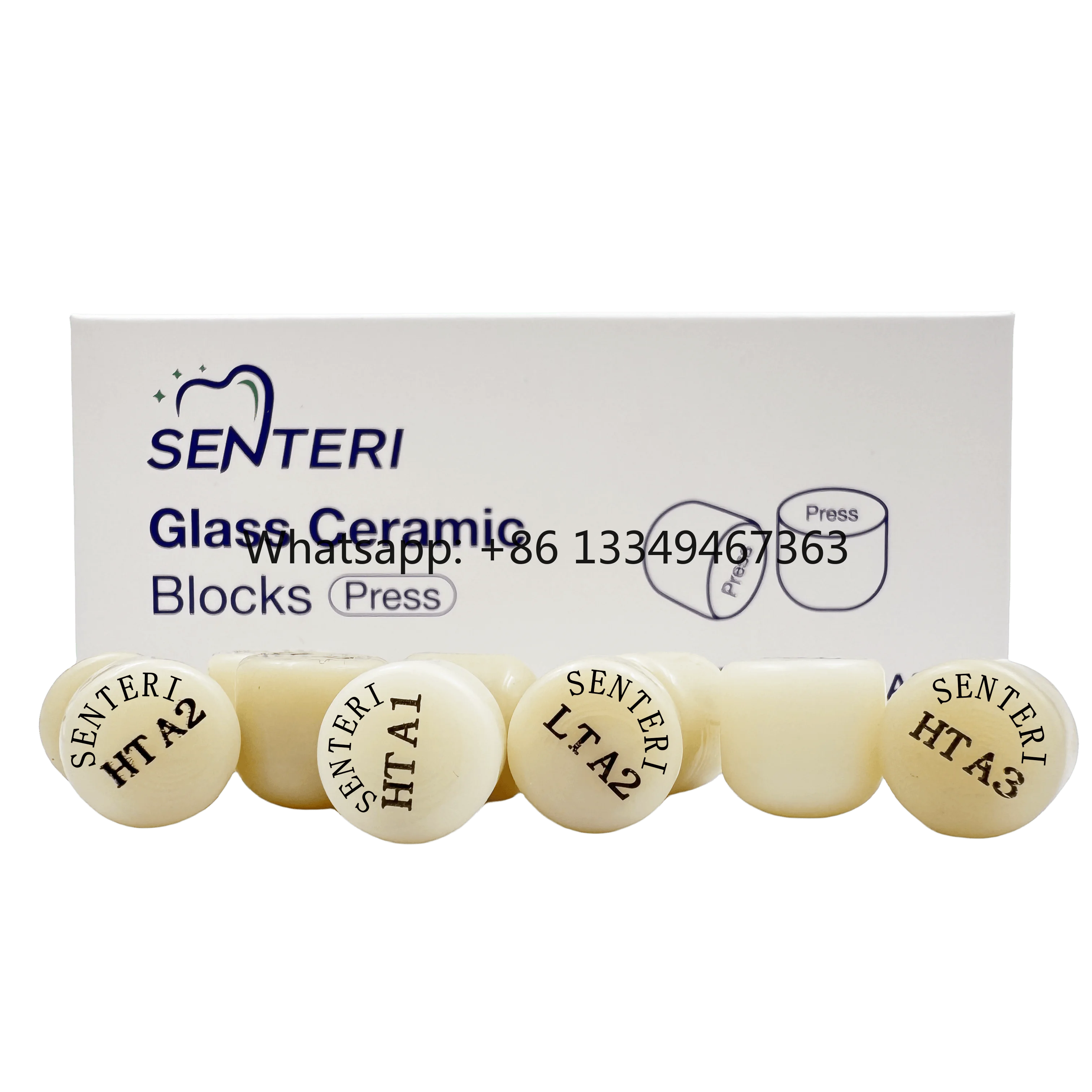 10pcs/Box High-quality Dental Laboratory Machinery Use Glass Ceramic Ingots Lithium Disilicate HT LT Veneer Crown Inlay