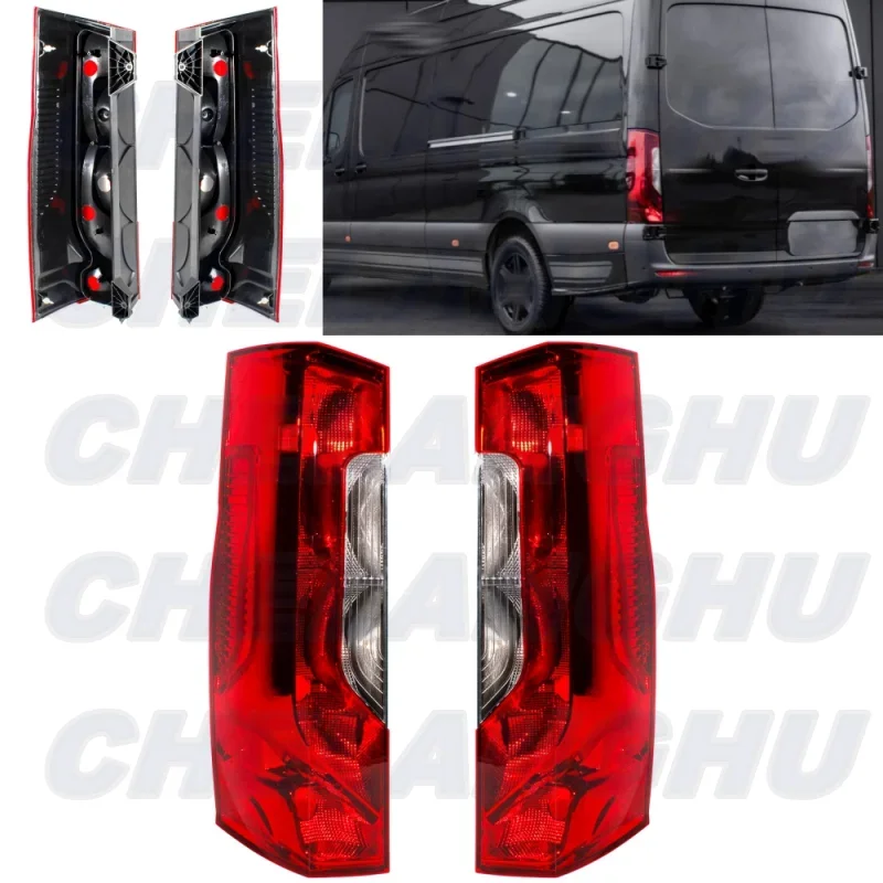 

For Benz Sprinter W907 W910 2019 2020 2021 2022 European Version Pair Tail Light Rear Lamp Without Bulbs car assecories