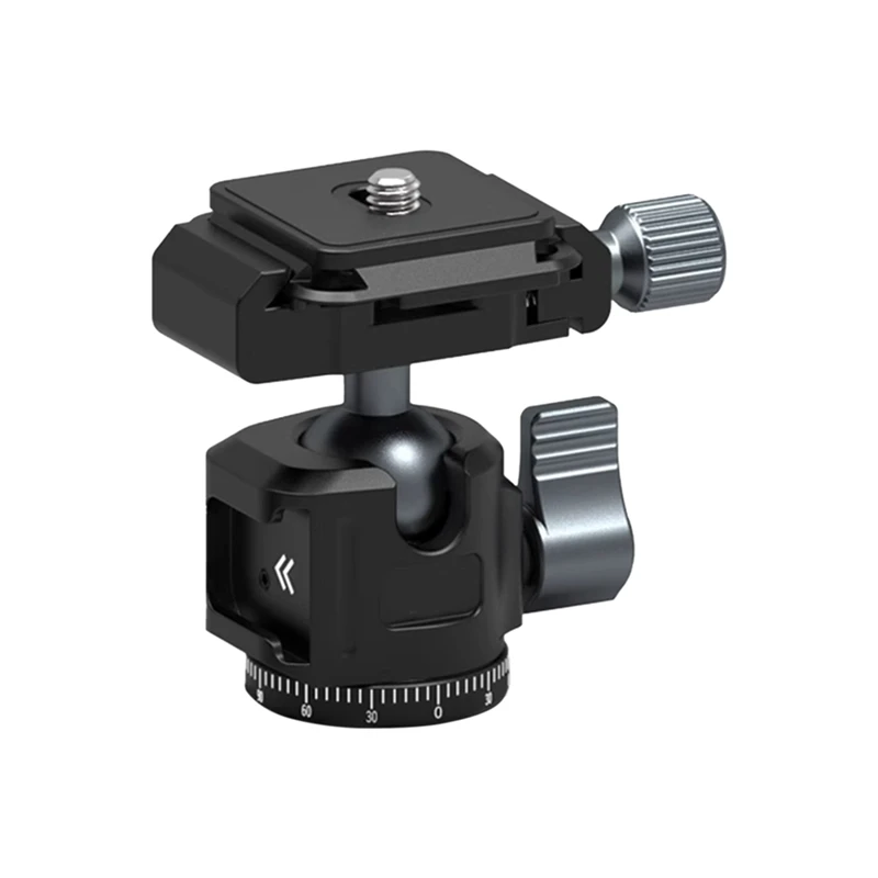

Ball Panoramic Tripod Heads Aluminum Rotating Heads With Cold Shoe Mount Adapter For DSLR, Camera Tripod, Phone Mount