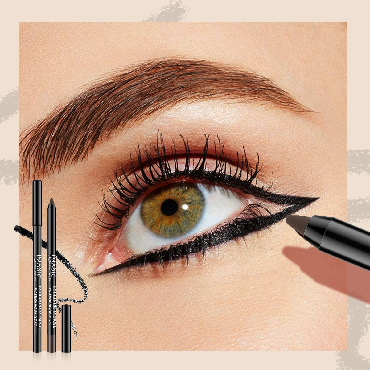 Imagic 2 Kleur Eyeliner Gel Waterdicht Langdurig Hoog Pigment Wit Zwart Gemakkelijk Te Dragen Snel Droog Make-Up Ogen Cosmetica Gereedschap