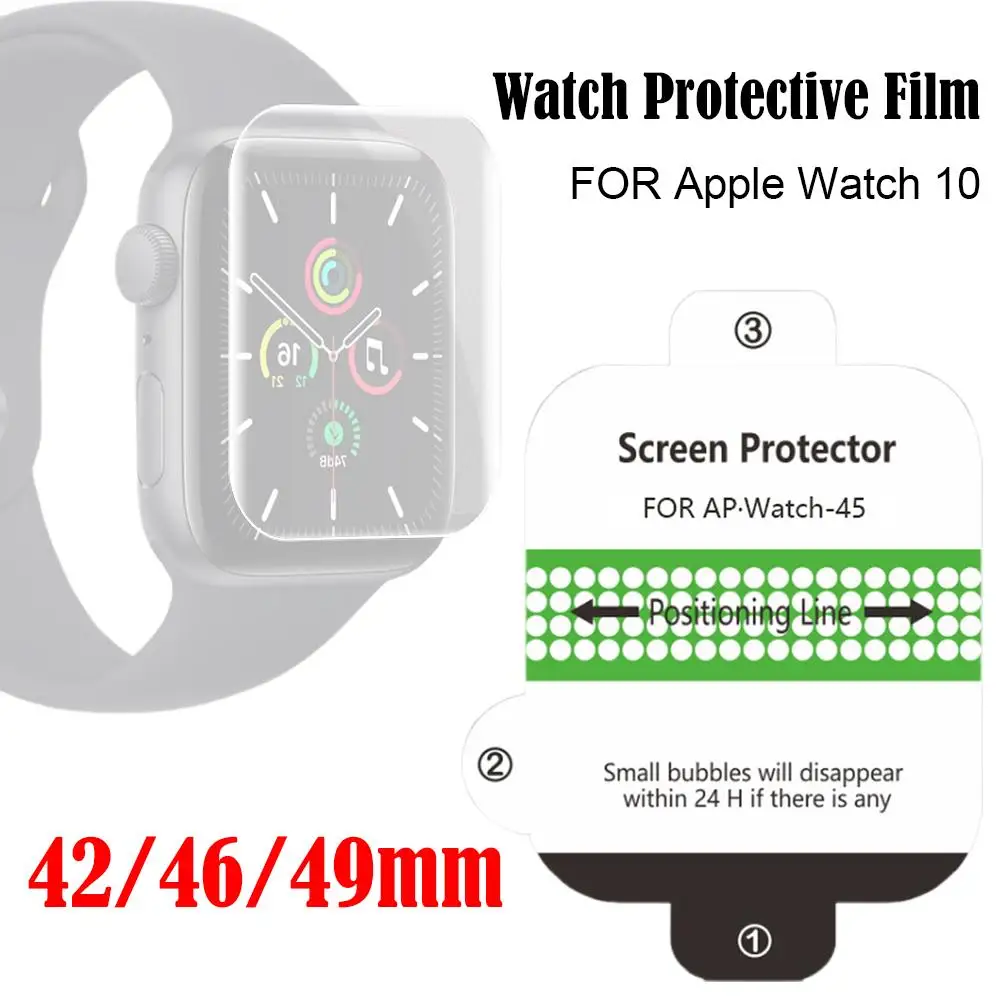 For Applewatch10 Full Screen Protector Watch Protector Transparente Cristal Templado E1t2