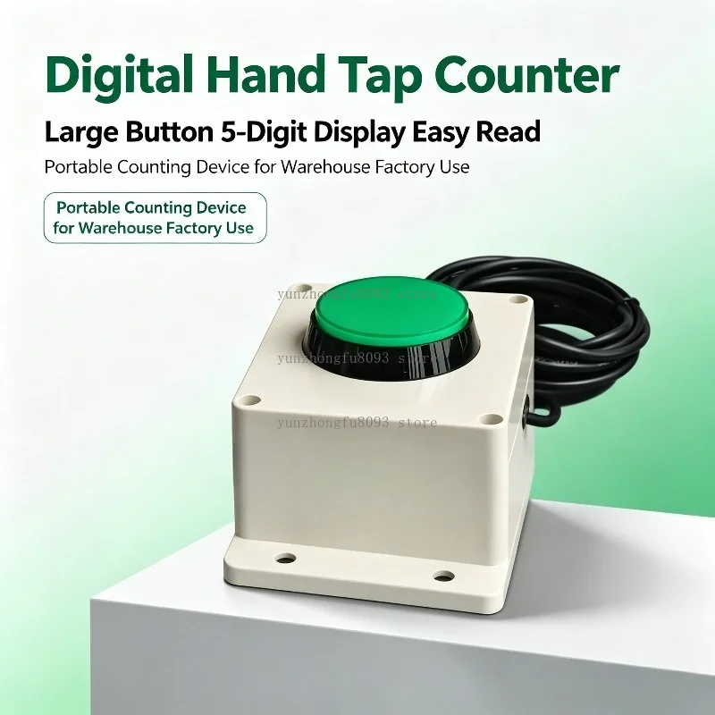 Digital Hand Tap Counter, Large Button 5-Digit Display Easy Read Portable Counting Device for Warehouse Factory Use