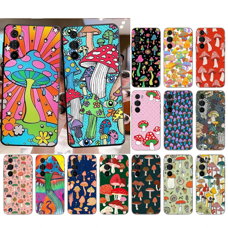 Rainbow Mushrooms Phone Case For Motorola Edge 60 50 40 Pro 60 50 40 30 Ultra Neo Fusion Moto G Play G Stylus G Carcasas