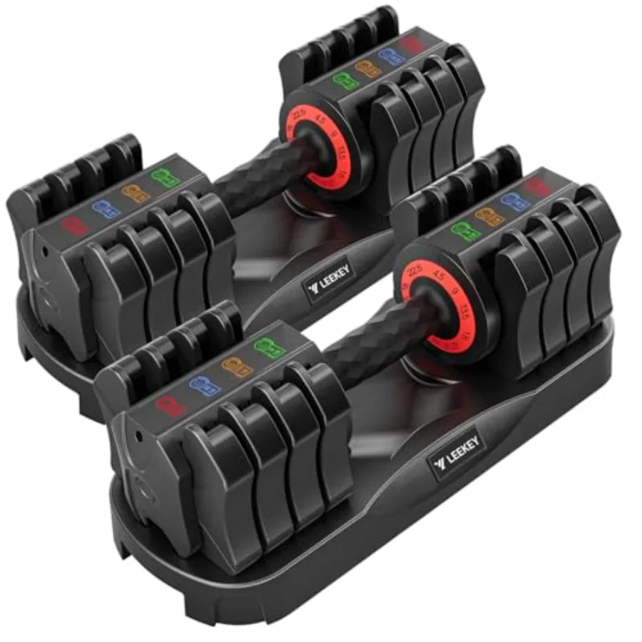 Verstellbare Hanteln mit Rutschfestem Griff für Fitness-Übungen Schnell Einstellbares Gewicht Innovatives Trainingsgerät Hantel-Set in