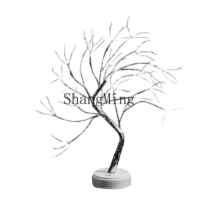 PYH Christmas tree Pearl tree Christmas new lights Copper wire touch switch Gypsy star small table lamp