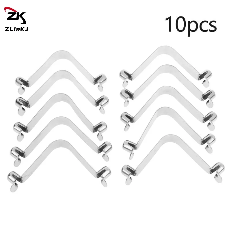 Kayak Paddle Spring Snap Clips Push Button Spring Clip V-Shaped Lift Telescopic Locking Tube Pole Clips For Awning Tent Pole
