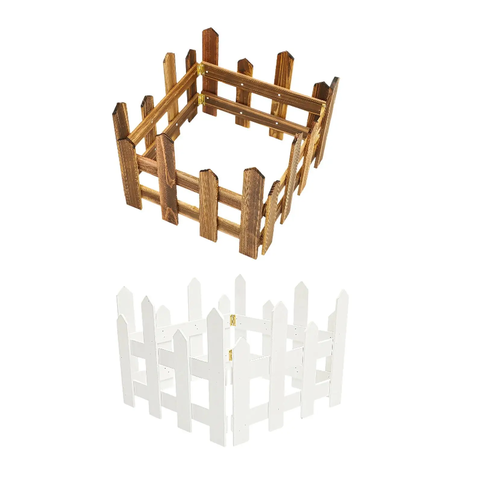 Easy to Assemble Wooden Picket Fences for Garden Border Outdoor Decorations for Christmas Trees