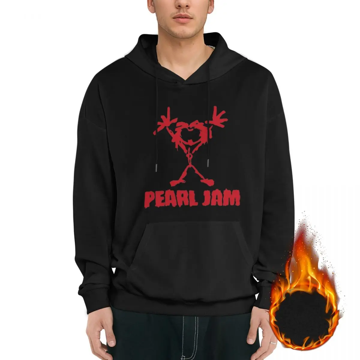 Parel Jams Band Rock Muziek Fleece Gevoerde Hoodie Voor Dames Dikke Sweatshirts Met Lange Mouwen