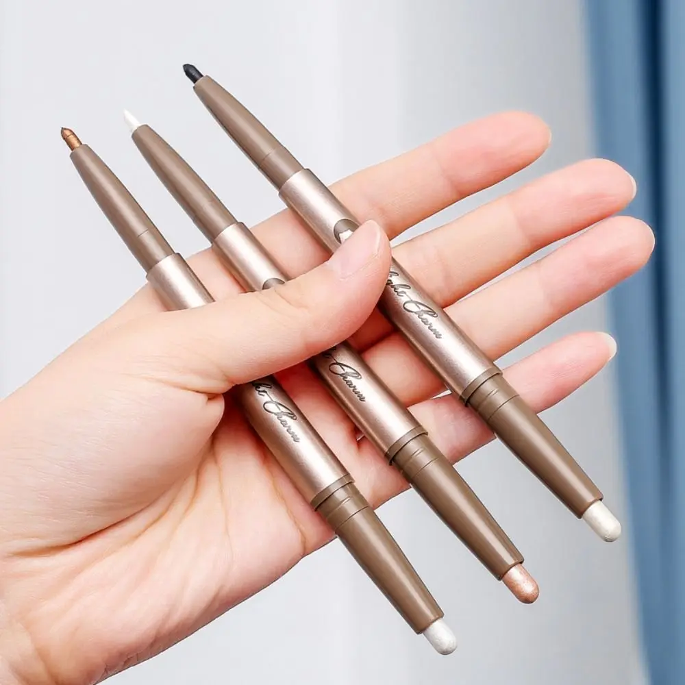 الكذب دودة القز دودة القز المخطط القلم بيرليسسينت الأبيض اللؤلؤ بريق عينيه عصا عالية اللمعان اشراق ظلال العيون القلم