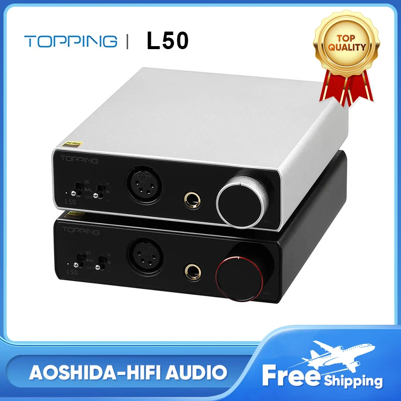 

TOPPING L50 Pass Through NFCA Headphone Amplifier SE+BAL Input Audio Amp 6.35mm/4 pin XLR Output 3500mW*2 16 ohm SE Power AMP