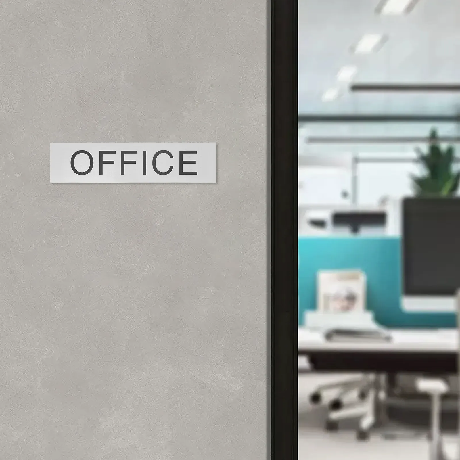 Acrylic Office Sign Door Wall Mount Professional Style Clear Office Labeling Sturdy Build Easy Setup for Corporate Healthcare