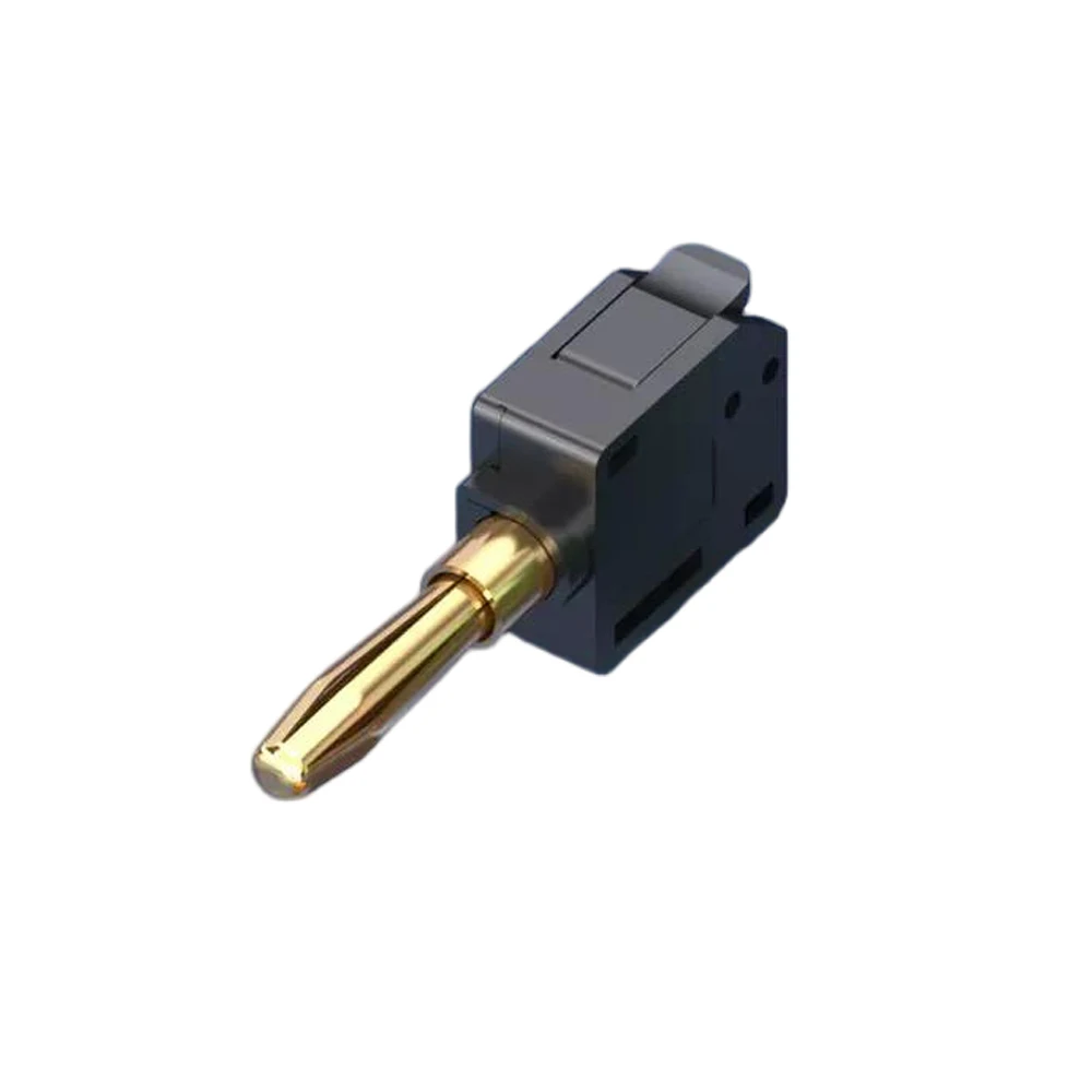 1PCS 24A Solderless Banana Plug Press Fit Terminal Lantern Type Connector Brass Nickel Plated Fit 0.5-2.5mm² Wire Banana Plug