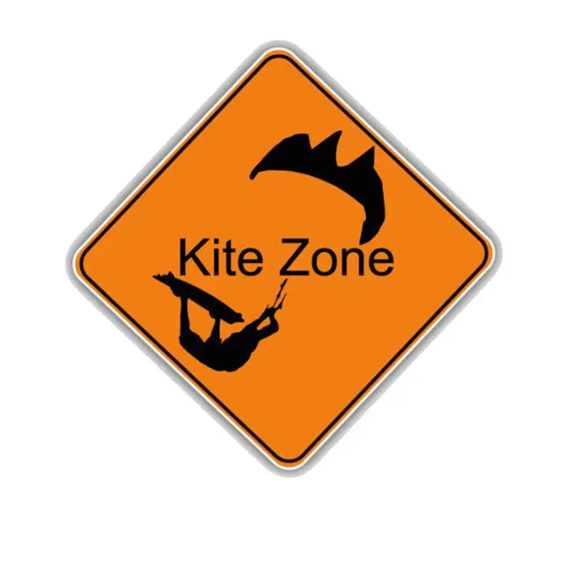 RuleMyLife 12.7CM*12.7CM Funny Waterproof Kite Zone Sign PVC Car Sticker  11-00037