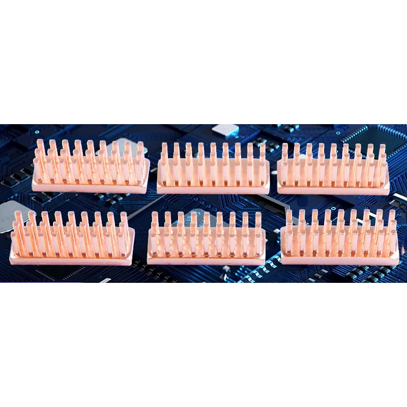 

8 шт. миниатюрных высокомощных медных радиаторов-колонок для DIY-проектов, охлаждения микросхем, МОП-транзисторов и трубок, для отвода тепла