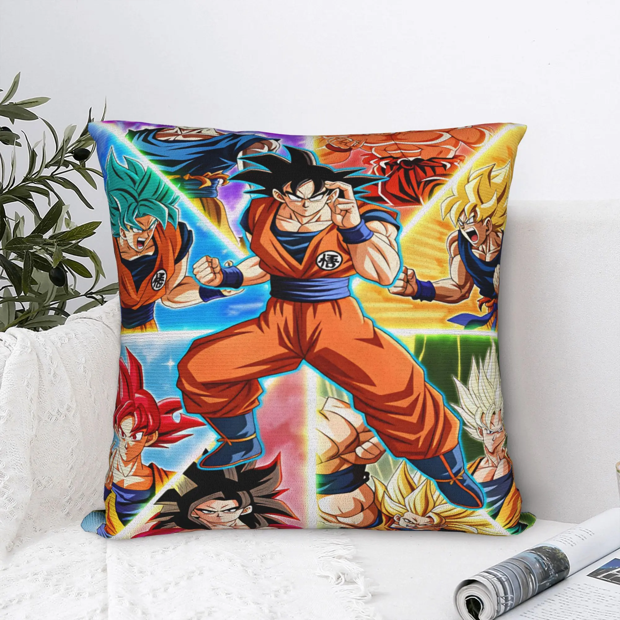 Son Goku Kissenbezug, Dragons Balls Vintage-Kissenbezug, bequeme Kissenbezüge für Wohnzimmer, Sofa