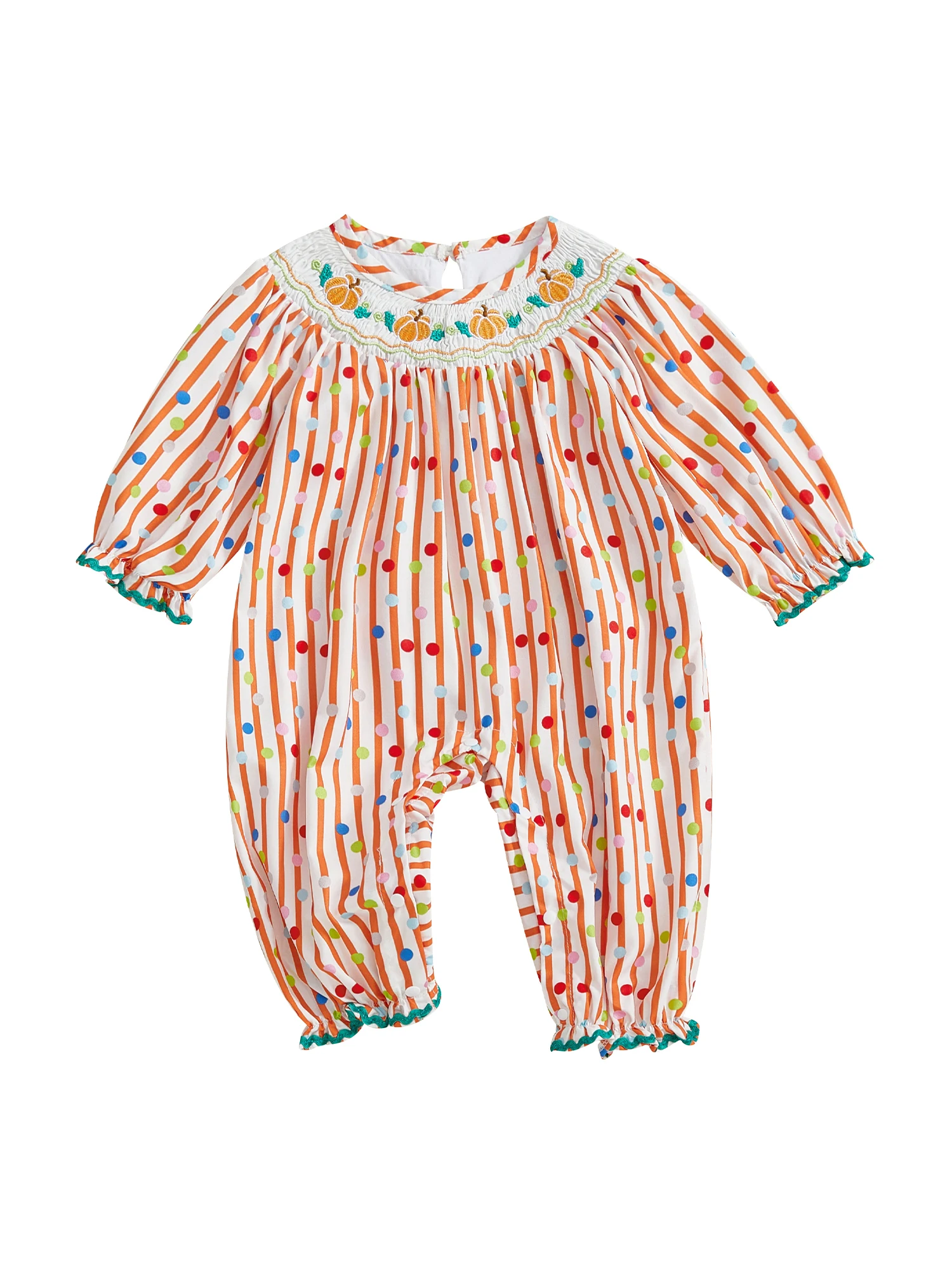 유아 소년 할로윈 의상 거미 자수 줄무늬 크루 넥 긴 소매 Romper 점프 슈트 모자와 양말