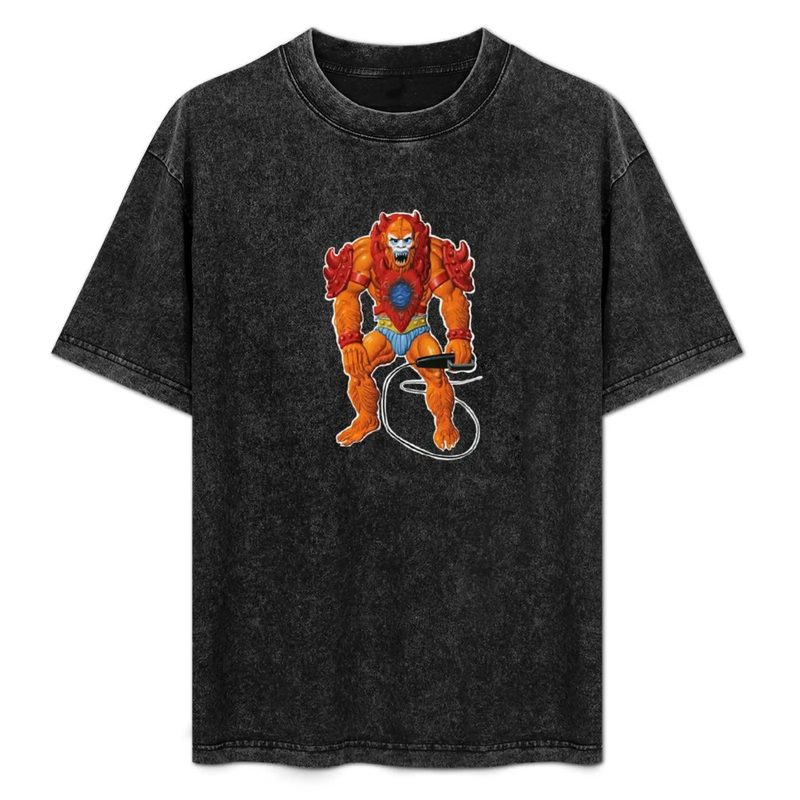 

Retro BEASTMAN - Savage Henchman T-Shirt Simple Solid Color Crew Neck Tee