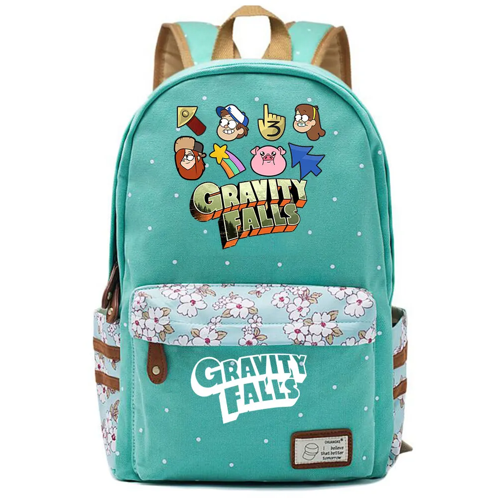 

New Kawaii Gravity Falls Boy Girl Kids School Book Bags Women Bagpack Teenagers Schoolbags Canvas Travel Laptop Backpack
