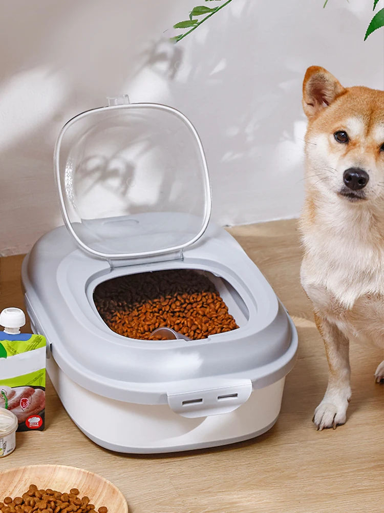 Boîte de nourriture sèche pliable pour chat, seau de nourriture pliable de 20 à 20lb, boîte de baril de riz multigrains pour farine de grande capacité avec couvercle et roues