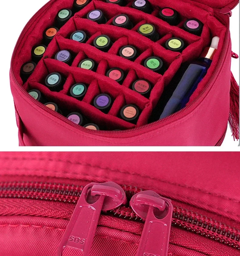 Borsa da viaggio per olio essenziale da viaggio a 36 slot per nodi cinesi da 15ml custodia da trasporto portatile di grande capacità Organizadores